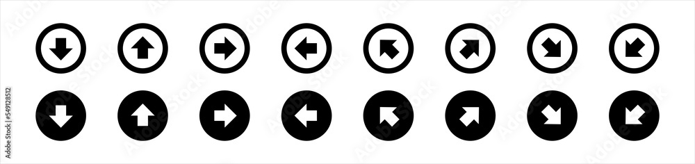Arrow icons set symbol button signs, vector illustration Arrow icons set symbol button signs, vector illustration