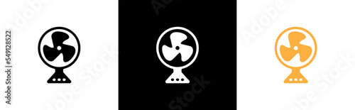 electric fan icon. fan cooler symbol. ventilator signs. propeller, vector illustration