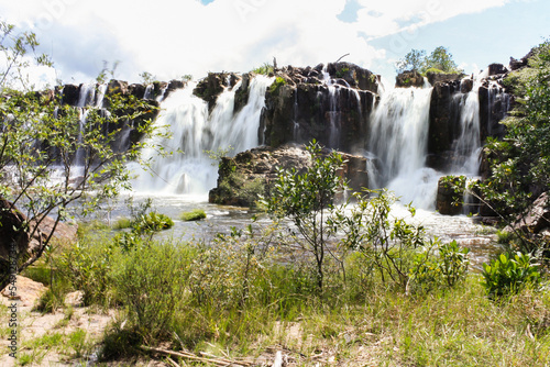 Brazilian waterfall at Chapada dos Veadeiros, Catarata dos Couros