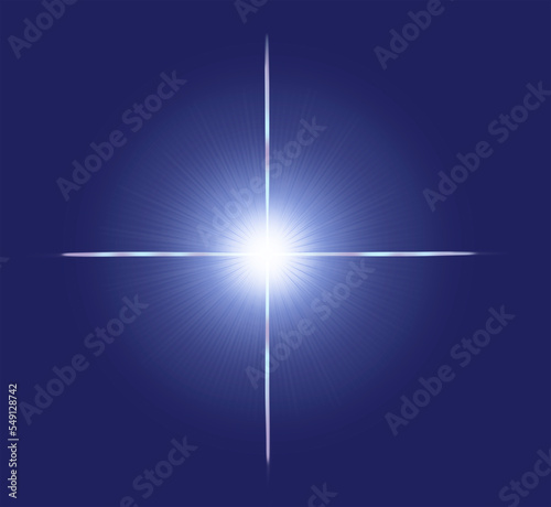 Beautiful shining star, (illustration). Can be combined well with other backgrounds.