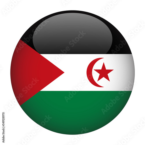 Free Download Sahrawi Arab Democratic Republic 3D Rounded Flag with Transparent Background  - GFXLoad
