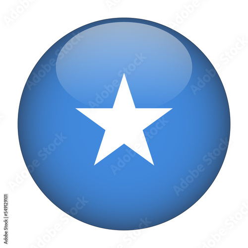 Somalia 3D Rounded Flag with Transparent Background 
