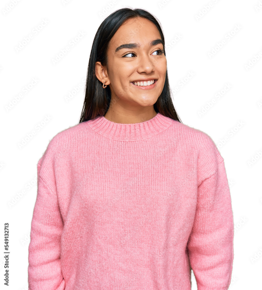 © Krakenimages.com - Young asian woman wearing casual winter sweater looking away to side with smile on face, natural expression. laughing confident. © Krakenimages.com - Young asian woman wearing casual winter sweater looking away to side with smile on face, natural expression. laughing confident.