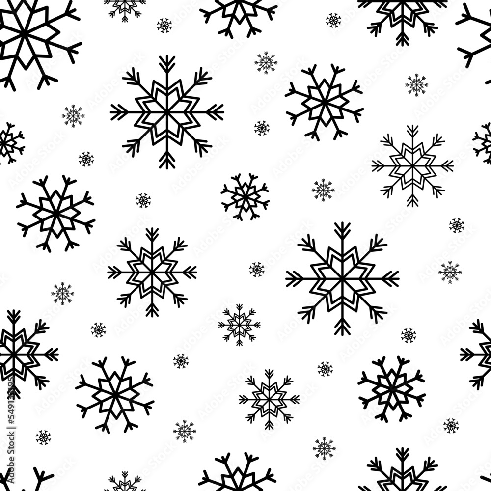 New Year's illustration of a snowflake pattern