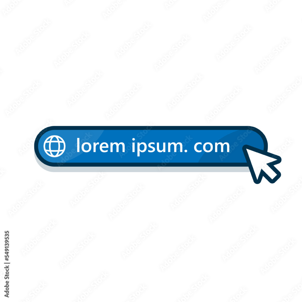 link button, website name, url, address, navigation bar flat design vector eps10 link button, website name, url, address, navigation bar flat design vector eps10