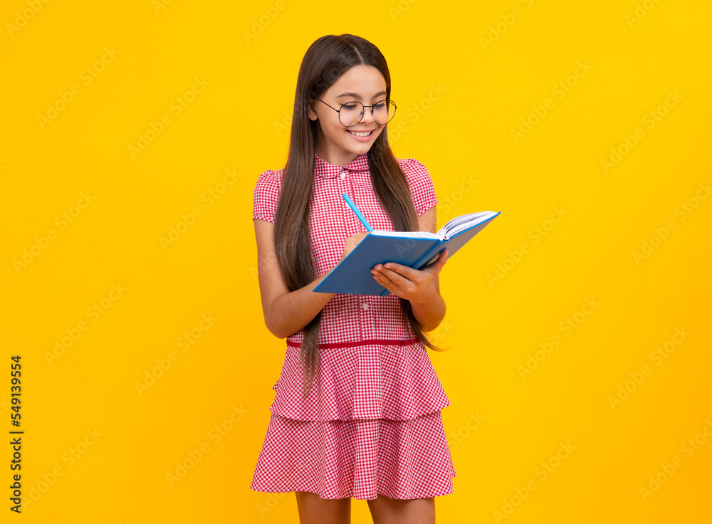 School child with book. Learning and education. School child with book. Learning and education.