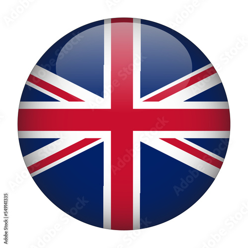 United Kingdom 3D Rounded Flag with Transparent Background 