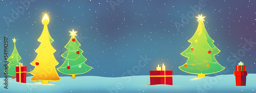 Horizontal Christmas banner