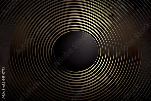 circular abstract black metal background  a circular object with a hole in it  illustration with line circle