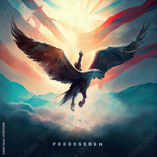 of freedom dream success and, background pattern, illustration with atmosphere sky