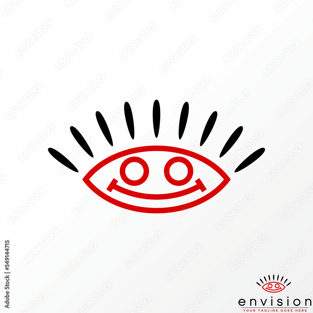 Simple and unique eye line with face and eyelash image graphic icon logo design abstract concept vector stock. Can be used as symbol related to health or children Simple and unique eye line with face and eyelash image graphic icon logo design abstract concept vector stock. Can be used as symbol related to health or children