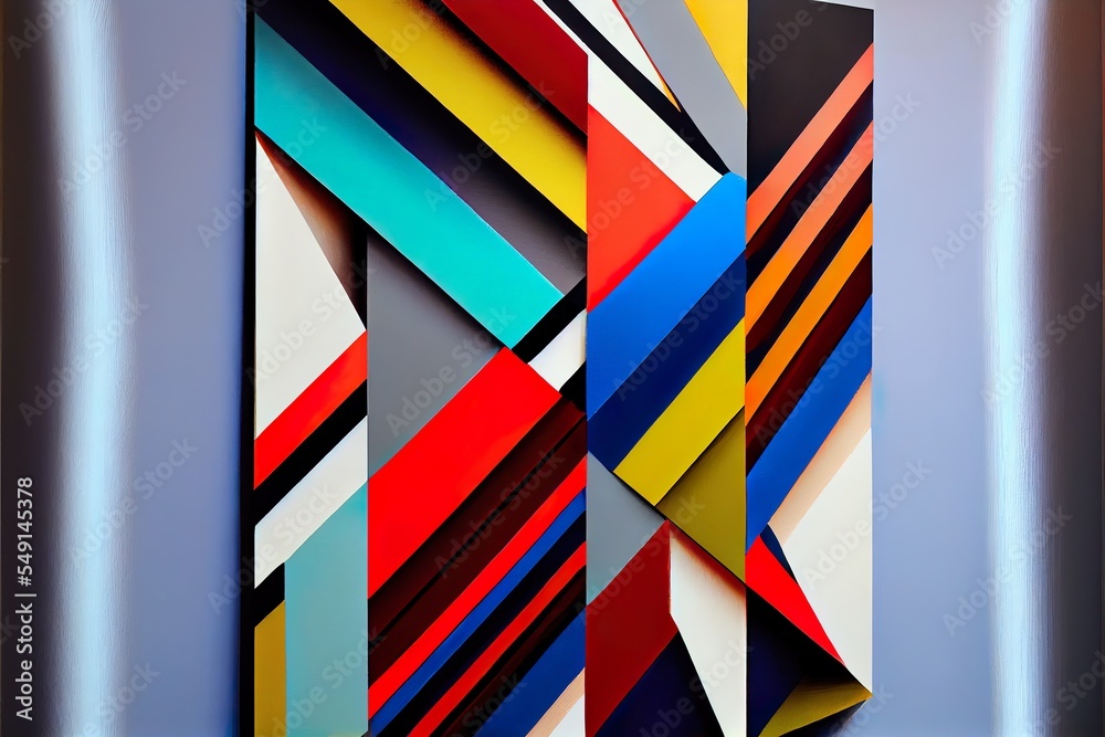 n abstract geometric painting wi, background pattern, illustration with rectangle triangle