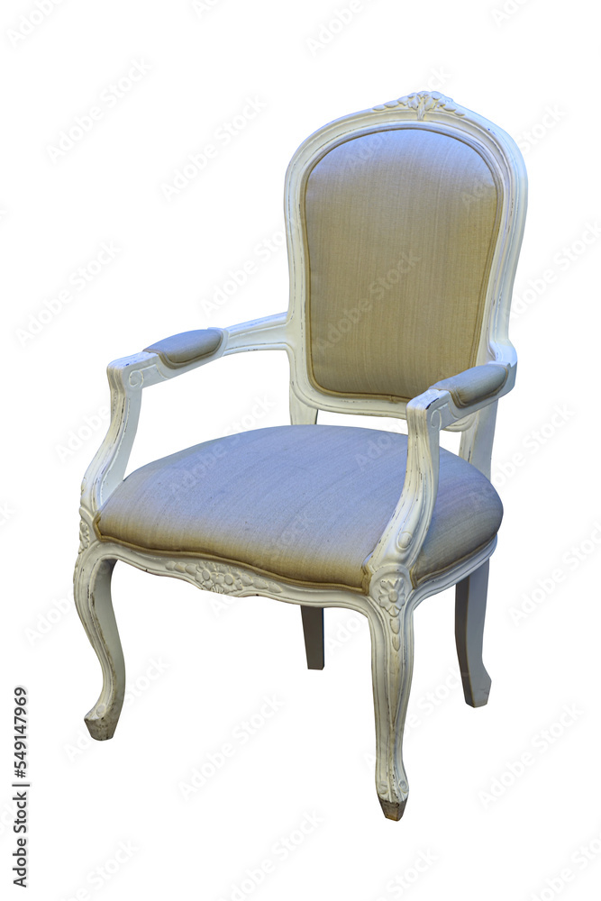 Wooden chair with fabric cushion. Wooden chair with fabric cushion.