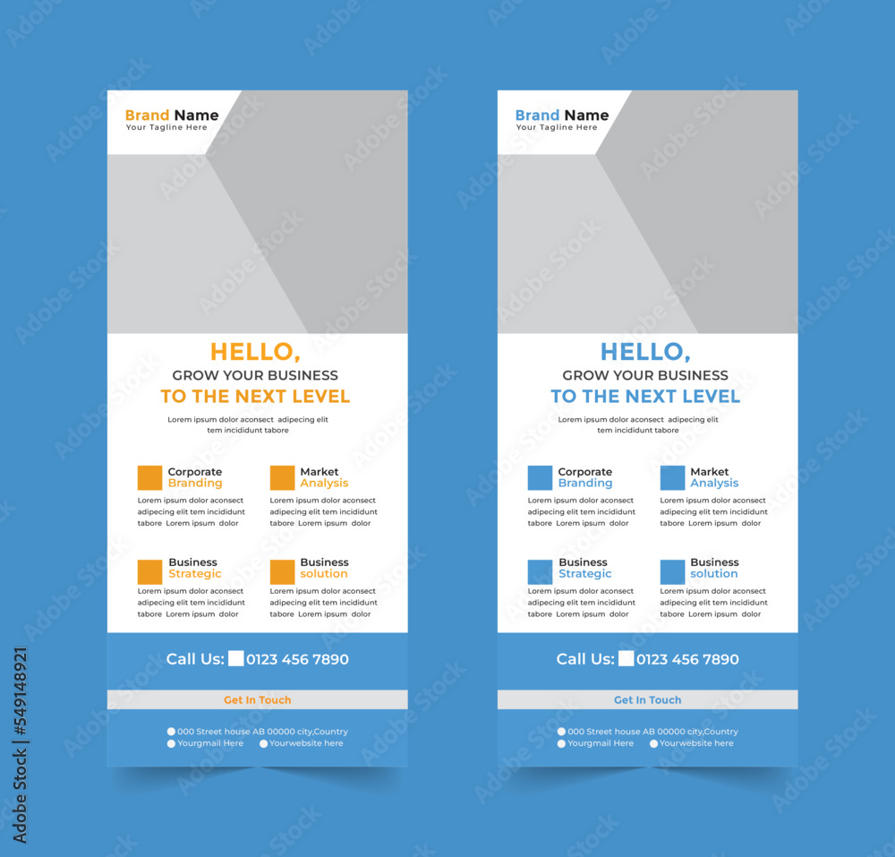 Modern business rack card or dl flyer templates