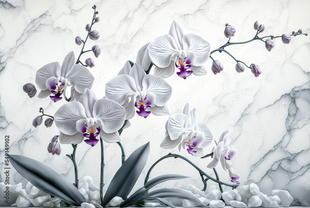 beautiful Phalaenopsis orchid flowers. Home garden. Room interior