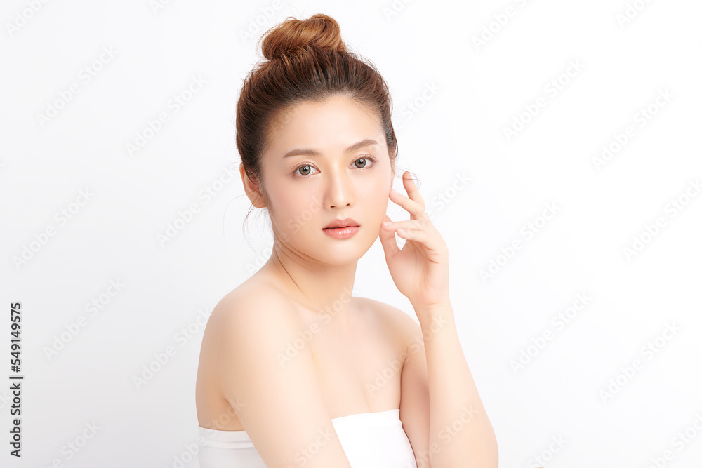Beautiful young asian woman with clean fresh skin on white background, Face care, Facial treatment, Cosmetology, beauty and spa, Asian women portrait. Beautiful young asian woman with clean fresh skin on white background, Face care, Facial treatment, Cosmetology, beauty and spa, Asian women portrait.
