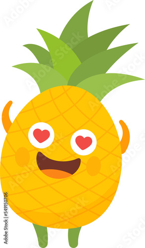 Pineapple Cartoon Character