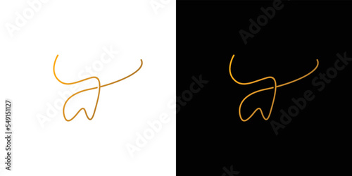 Modern elegant and professional dental icon logo