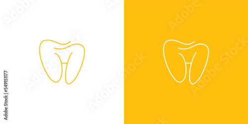 Simple and modern letter H initials dentist logo design