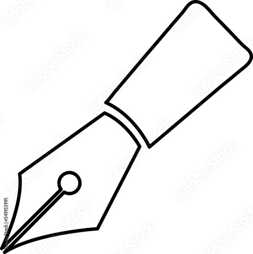 fontain pen icon vector symbol template on white background 