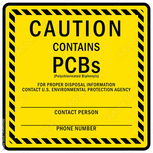 caution contain PCBs polychlorinated biphenyls