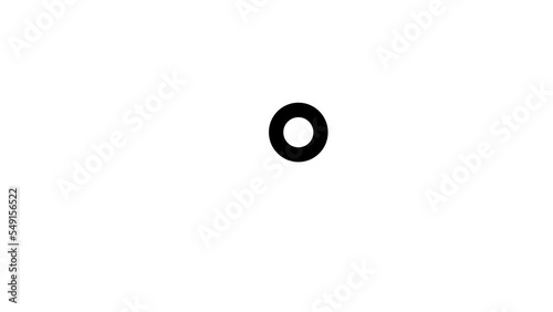 black circle motion graphic animation with white screen and green screen