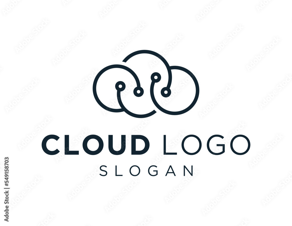 Obraz premium Logo about Cloud on white background. created using the CorelDraw application.