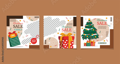 Christmas Sale Discount Social Media Promotion Design