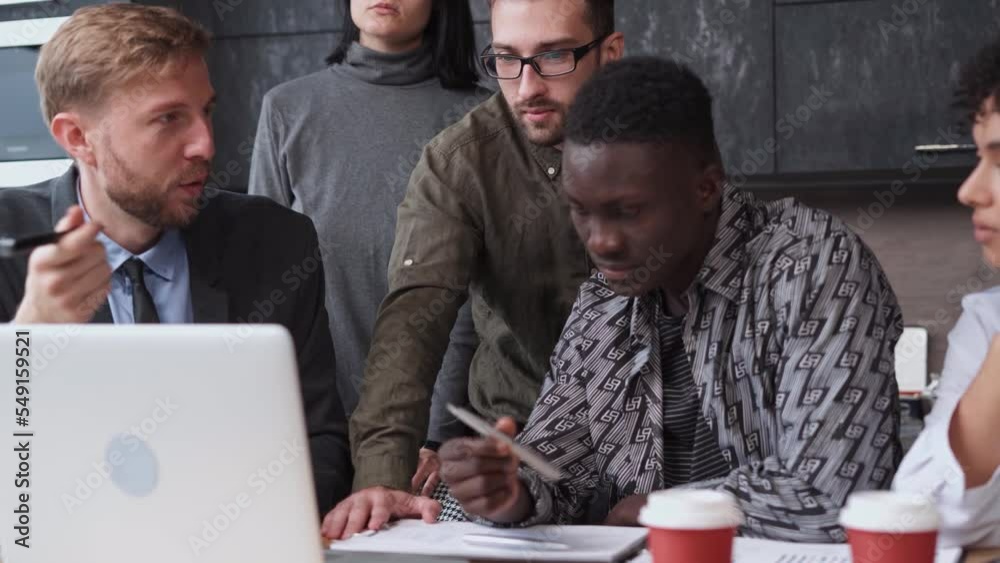 business team analyzing the current situation. close-up.