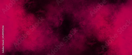 Abstract cosmic fuchsia neon paper textured aquarelle canvas for modern creative design. Bright light pink ink watercolor on black background. Magenta paper texture water color.