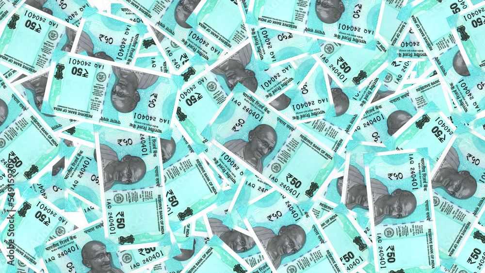 Obraz premium Indian INR 50 Rupees Notes