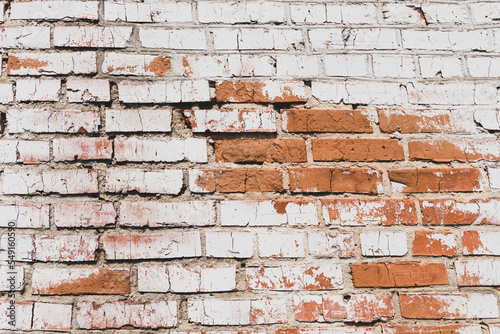 brick texture. red-white brick wall. painted brick.