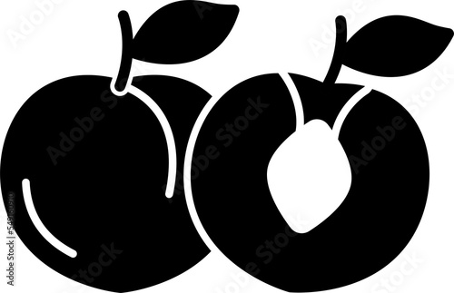 Peach glyph icon.