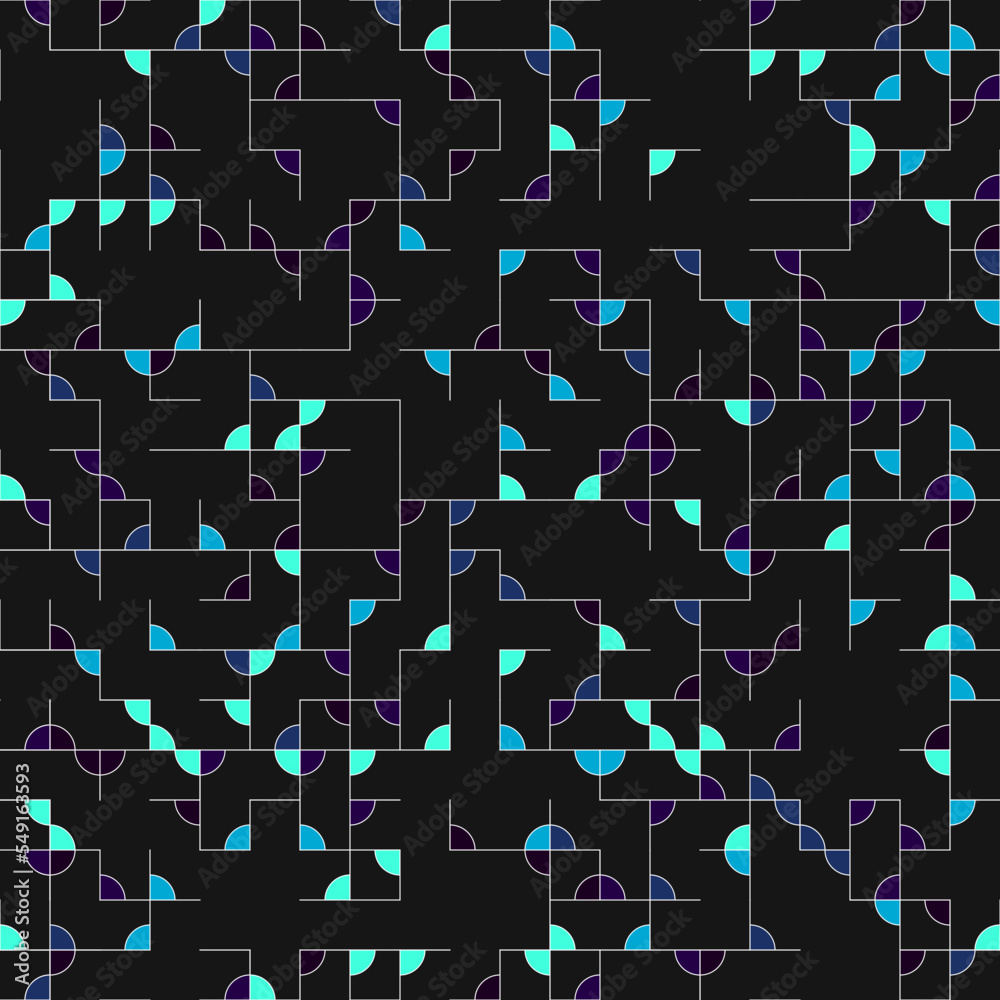 Obraz premium Decorative diagram colorful geometric figures background illustration
