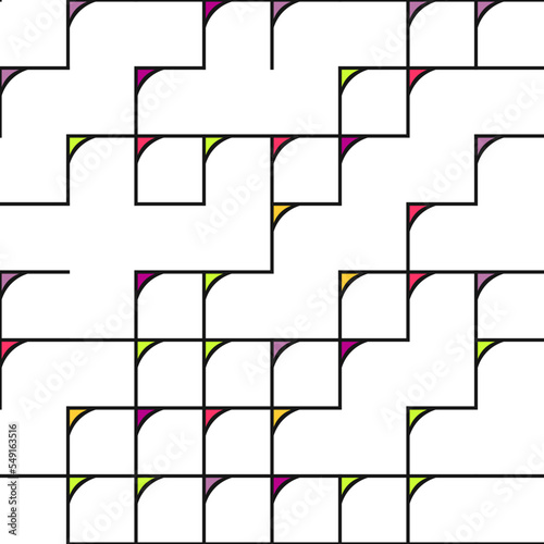 Decorative diagram colorful geometric figures background illustration