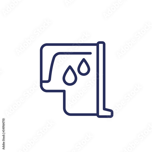 printer cartridge line icon on white