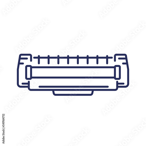 printer cartridge, toner line icon