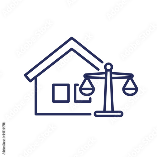 probate law line icon on white