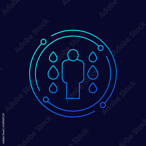 rehydrate icon, linear vector design