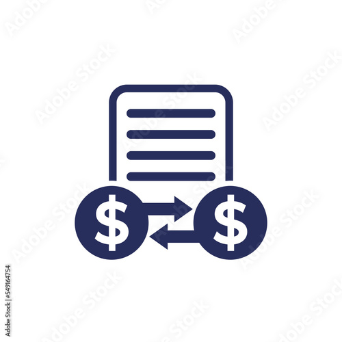 transaction info, payment details icon