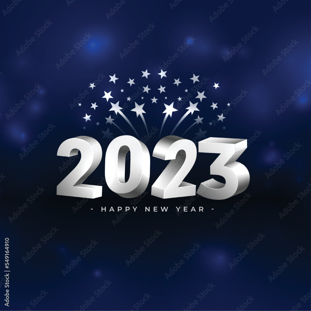 happy new year 2023 celebration background with bursting star design happy new year 2023 celebration background with bursting star design