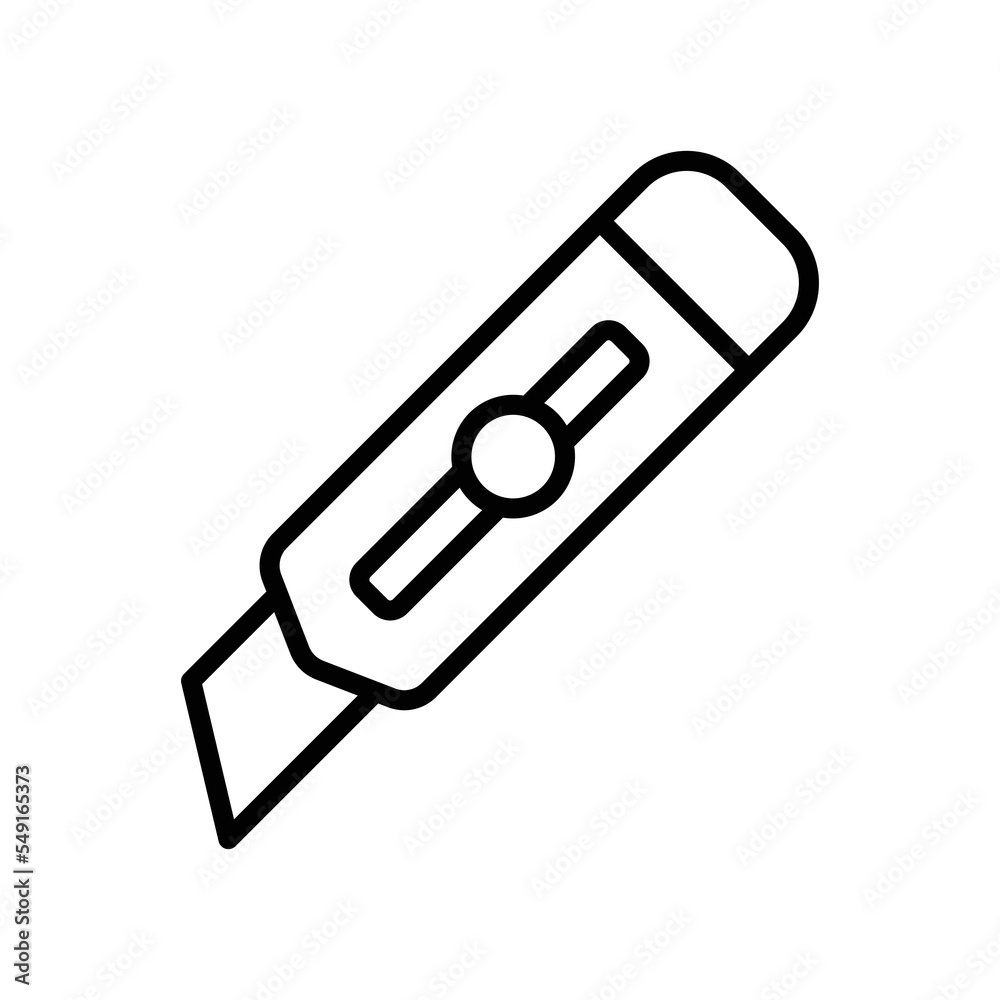 cutter knife icon vector design template in white background cutter knife icon vector design template in white background