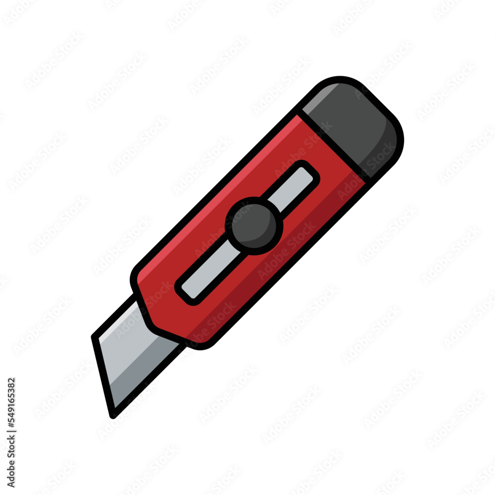 cutter knife icon vector design template in white background cutter knife icon vector design template in white background