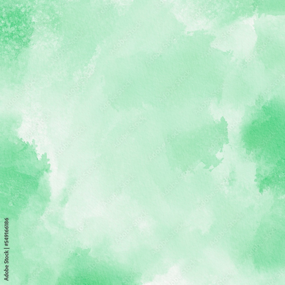 Green Watercolor Splash Background Square Paper
