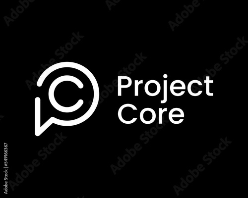 Letter PC CP Monogram Minimal Minimalist Simple Line Lines Linear Contemporary Vector Logo Design