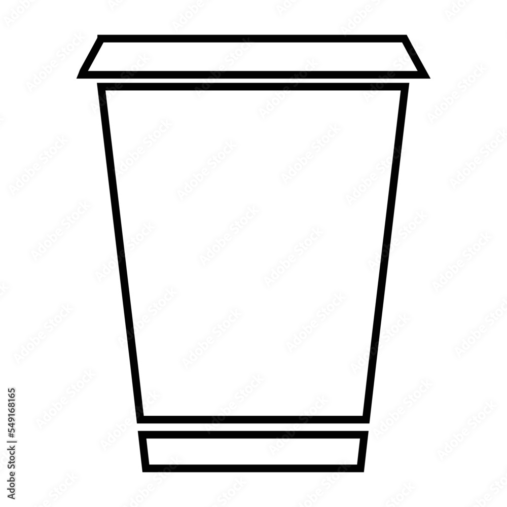 Beverage container, coffee cup, disposable glass icon Beverage container, coffee cup, disposable glass icon