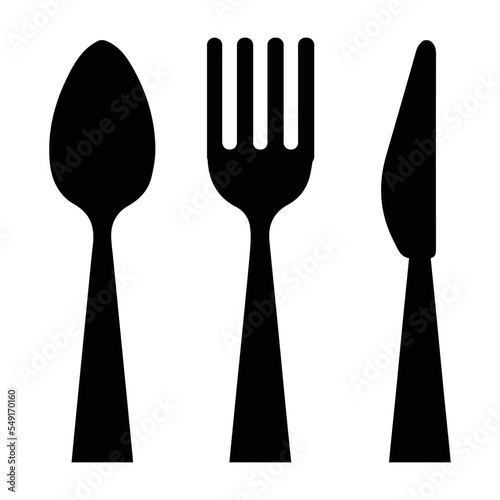 Cutlery, disposable cutlery, kitchen tools icon