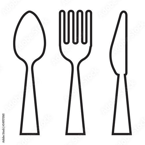 Cutlery, disposable cutlery, kitchen tools icon