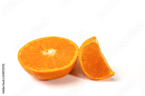 Fresh orange isolated on white background