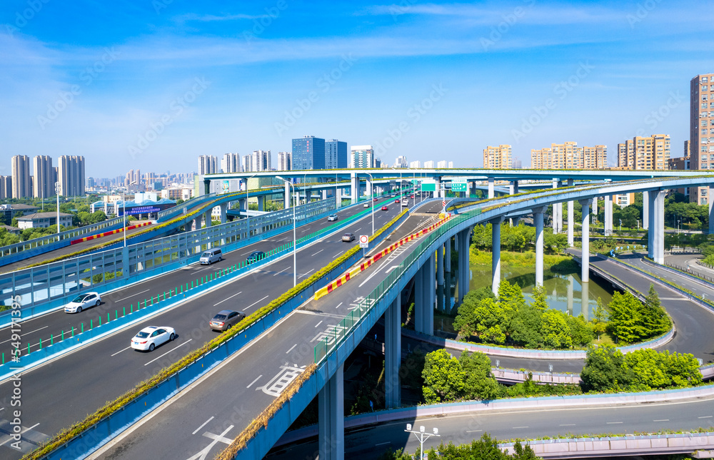 Obraz premium Dongyuan overpass, Ningbo, Zhejiang province, China